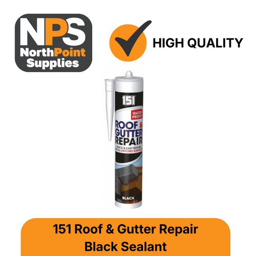 151 black roof gutter - black,