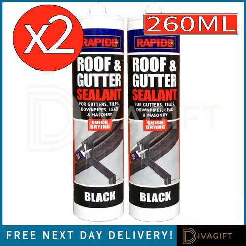 Black roof gutter - black, &