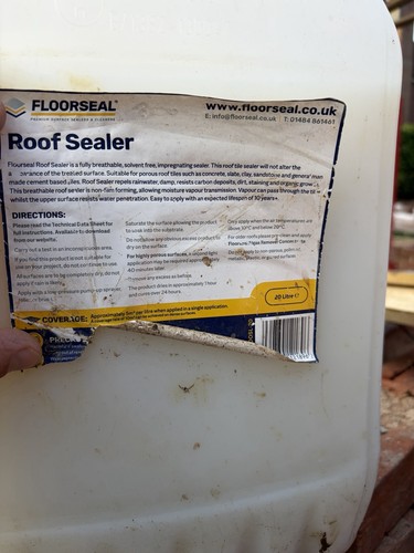 Floor seal roof - floor, sealer